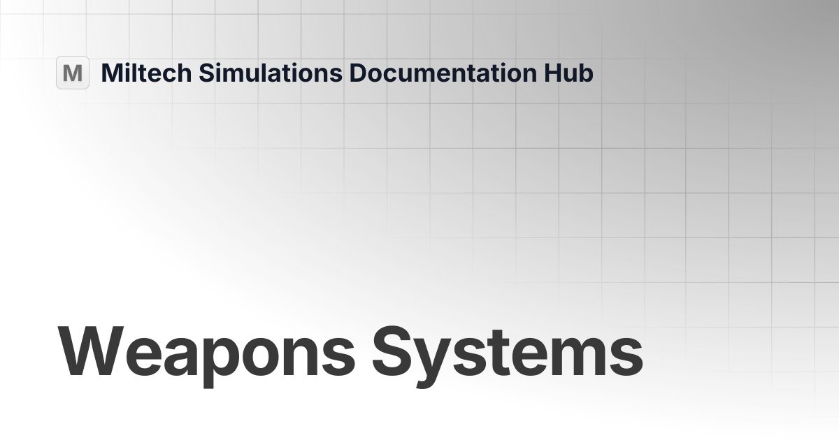 Weapons Systems | Miltech Simulations Skyraider | Miltech Simulations ...